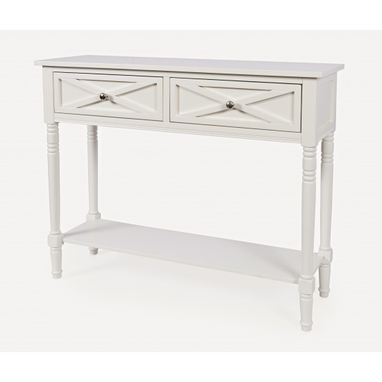 Farmhouse White Sofa Console Table