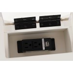 Farmhouse White USB Charging Desk