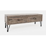 Distressed Acacia Slim Profile Media Stand