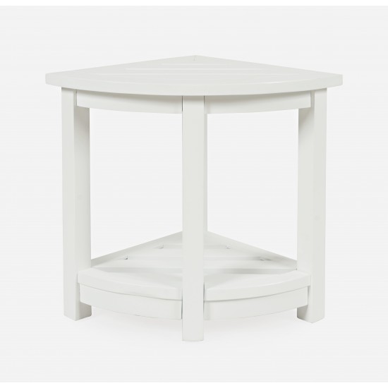 Solid Acacia Indoor - Outdoor Corner Accent Table