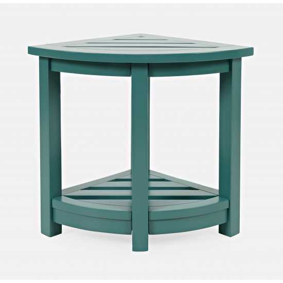 Solid Acacia Indoor - Outdoor Corner Accent Table