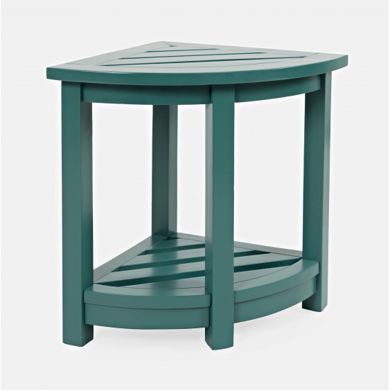 Solid Acacia Indoor - Outdoor Corner Accent Table