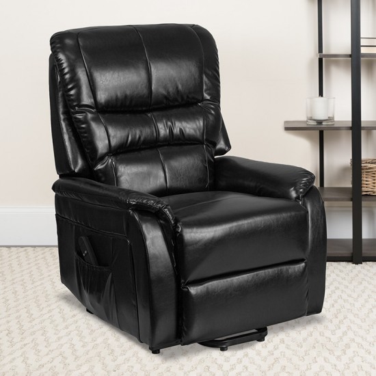 Black LeatherSoft Remote Powered Lift Recliner