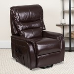 Brown LeatherSoft Remote Powered Lift Recliner