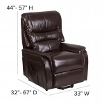 Brown LeatherSoft Remote Powered Lift Recliner