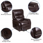 Brown LeatherSoft Remote Powered Lift Recliner