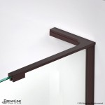 Unidoor-X 58-58 1/2 in. W x 72 in. H Frameless Hinged Shower Door in Oil Rubbed Bronze