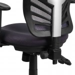 Mid-Back Dark Gray Mesh Multifunction Executive Swivel Ergonomic Office Chair with Adjustable Arms