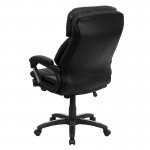 High Back Black LeatherSoft Executive Swivel Ergonomic Office Chair with Plush Headrest, Extensive Padding and Arms