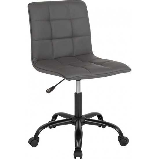 Sorrento Home and Office Task Chair in Gray LeatherSoft