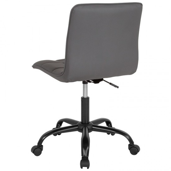 Sorrento Home and Office Task Chair in Gray LeatherSoft