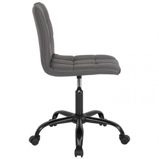 Sorrento Home and Office Task Chair in Gray LeatherSoft