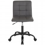 Sorrento Home and Office Task Chair in Gray LeatherSoft