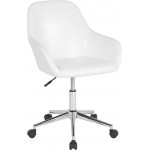 Cortana Home and Office Mid-Back Chair in White LeatherSoft