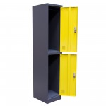 2-Door Metal Storage Locker Cabinet with Key Lock Entry by Diamond Sofa