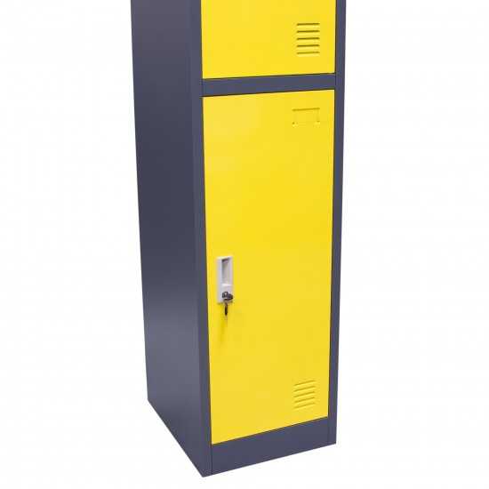 2-Door Metal Storage Locker Cabinet with Key Lock Entry by Diamond Sofa