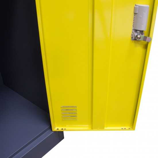 2-Door Metal Storage Locker Cabinet with Key Lock Entry by Diamond Sofa