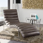 Bardot Chaise Lounge w/ Stainless Steel Frame by Diamond Sofa - Elephant Grey