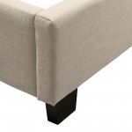 Kingston Queen Bed with Nail Head Accent by Diamond Sofa - Desert Sand Linen