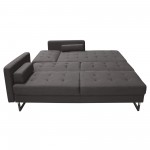 Opus Convertible Tufted RF Chaise Sectional by Diamond Sofa - GREY