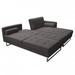 Opus Convertible Tufted RF Chaise Sectional by Diamond Sofa - GREY