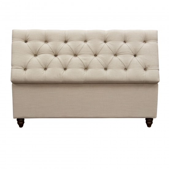 Park Ave Tufted Lift-Top Storage Trunk by Diamond Sofa - Desert Sand Linen