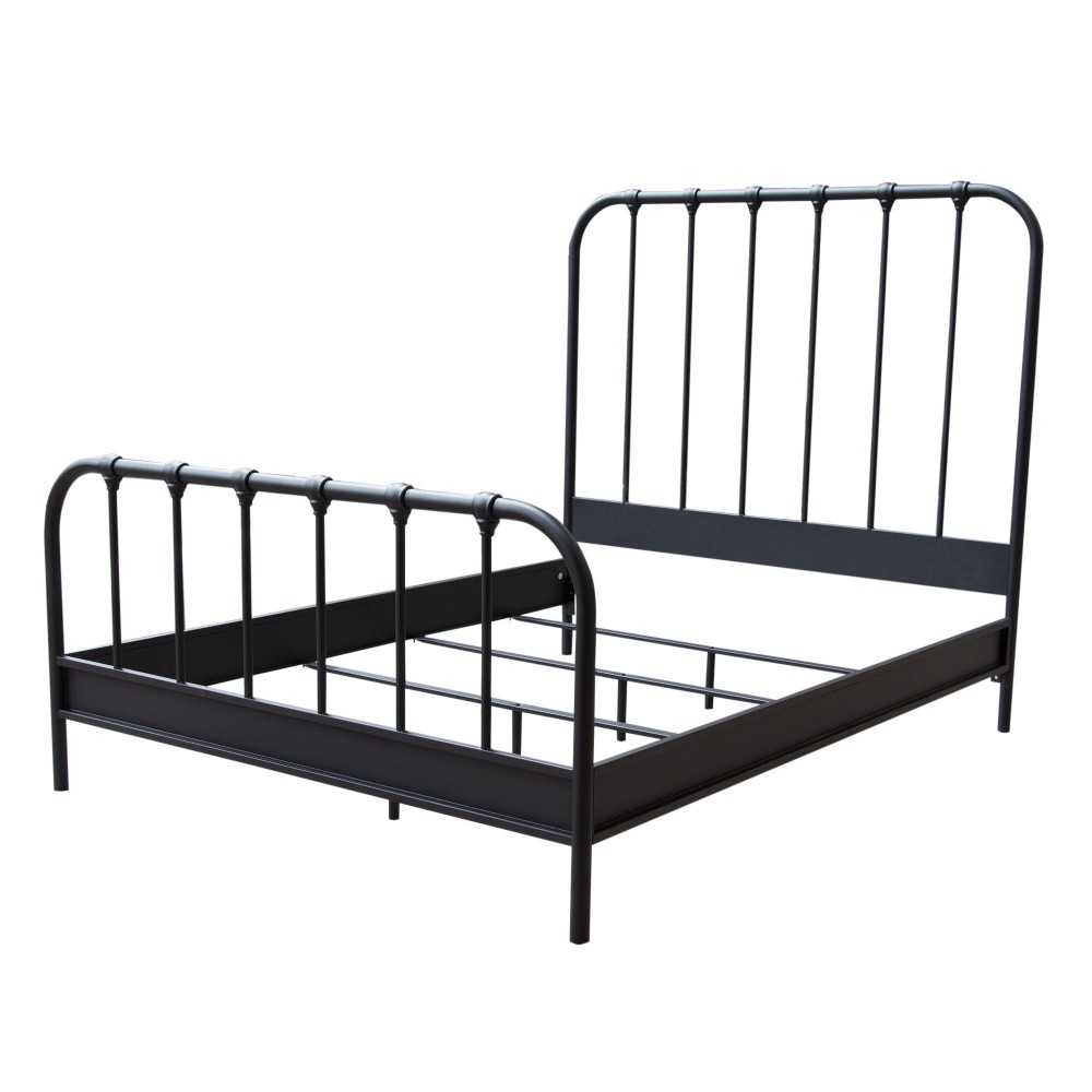 Mateo Rust Brown Powder Coat Metal Eastern King Bed by Diamond Sofa