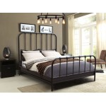 Mateo Rust Brown Powder Coat Metal Eastern King Bed by Diamond Sofa