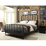 Mateo Rust Brown Powder Coat Metal Eastern King Bed by Diamond Sofa