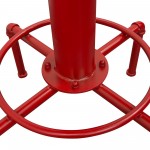 Brooklyn Adjustable Height Bistro Table with Weathered Grey Top and Red Powder Coat "Hydrant" Base by Diamond Sofa