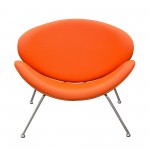 Set of (2) Roxy Orange Accent Chair with Chrome Frame by Diamond Sofa