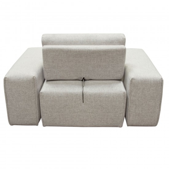 Jazz Modular 1-Seater with Adjustable Backrest in Light Brown Fabric by Diamond Sofa