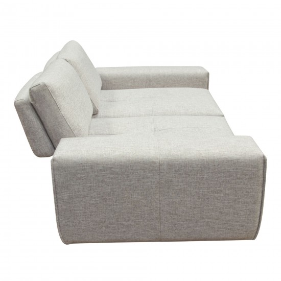 Jazz Modular 2-Seater with Adjustable Backrests in Light Brown Fabric by Diamond Sofa