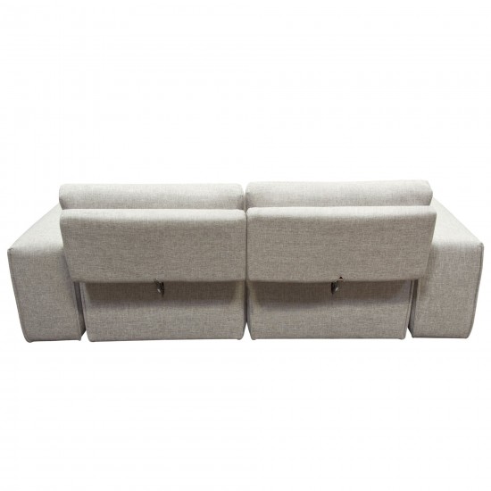 Jazz Modular 2-Seater with Adjustable Backrests in Light Brown Fabric by Diamond Sofa