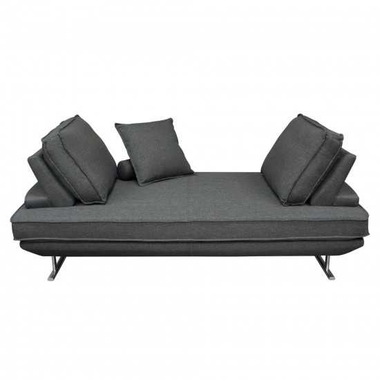 Dolce Lounge Seating Platform with Moveable Backrest Supports by Diamond Sofa - Grey Fabric
