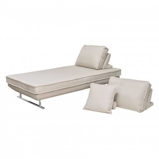 Dolce Lounge Seating Platform with Moveable Backrest Supports by Diamond Sofa - Sand Fabric