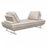 Dolce Lounge Seating Platform with Moveable Backrest Supports by Diamond Sofa - Sand Fabric