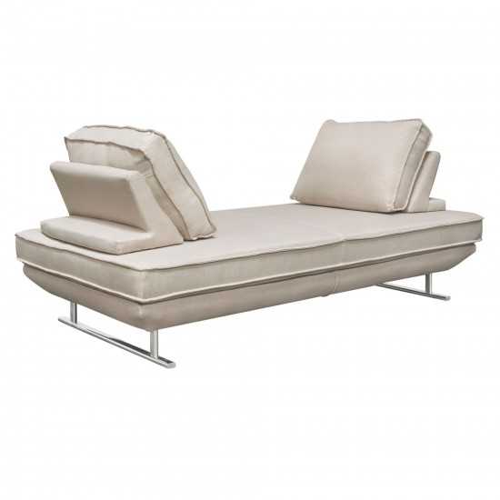 Dolce Lounge Seating Platform with Moveable Backrest Supports by Diamond Sofa - Sand Fabric