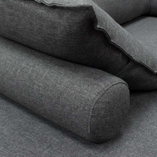 Dolce 2PC Lounge Seating Platforms with Moveable Backrest Supports by Diamond Sofa - Grey Fabric