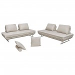 Dolce 2PC Lounge Seating Platforms with Moveable Backrest Supports by Diamond Sofa - Sand Fabric
