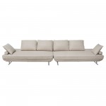 Dolce 2PC Lounge Seating Platforms with Moveable Backrest Supports by Diamond Sofa - Sand Fabric