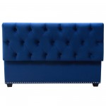 Majestic Tufted Velvet Lift-Top Storage Trunk w/ Nail Head Accent by Diamond Sofa - Royal Blue Velvet