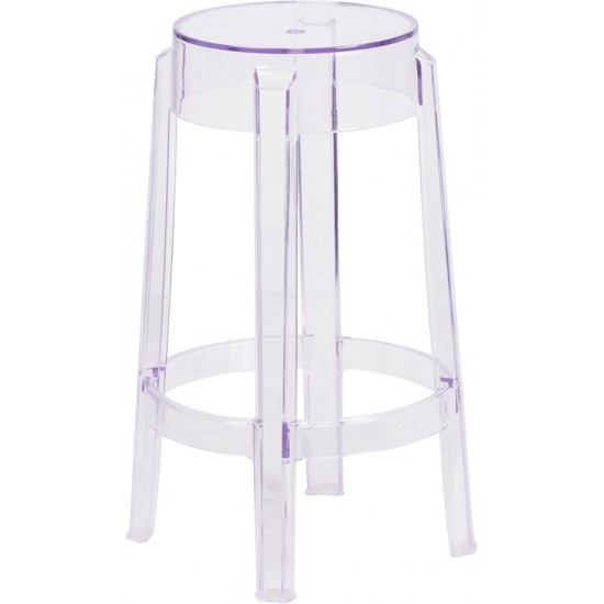 25.75'' High Transparent Counter Height Stool