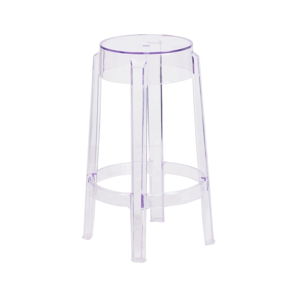 25.75'' High Transparent Counter Height Stool