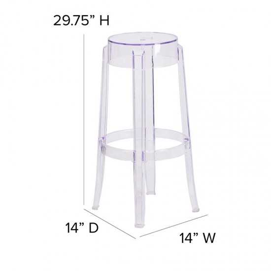 29.75'' High Transparent Barstool