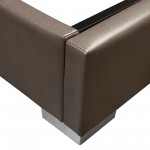 Bardot Channel Tufted Eastern King Bed in Elephant Grey Leatherette by Diamond Sofa