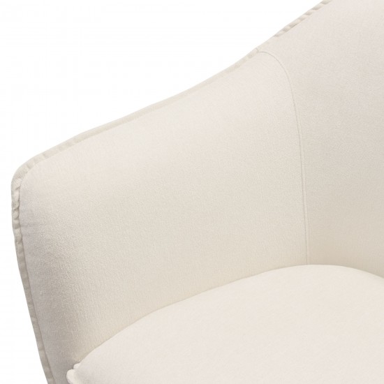 Status Accent Chair in Cream Fabric with Black Powder Coated Metal Leg by Diamond Sofa