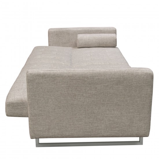 Opus Convertible Tufted Sofa in Barley Fabric by Diamond Sofa