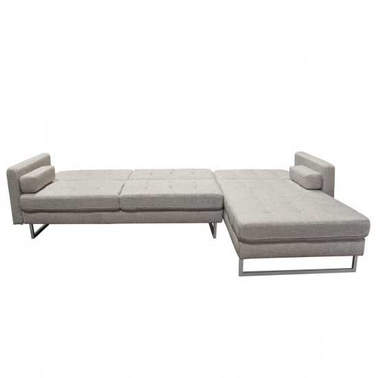 Opus Convertible Tufted RF Chaise Sectional by Diamond Sofa - BARLEY