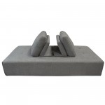 Cloud Lounge Seating Platform with Moveable Backrest Supports in Space Grey Fabric by Diamond Sofa